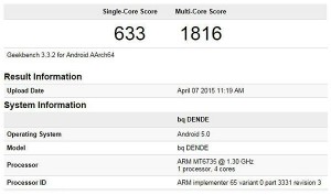 MTK6735 Geekbench