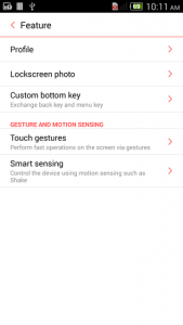 ZTE V5S Gestures
