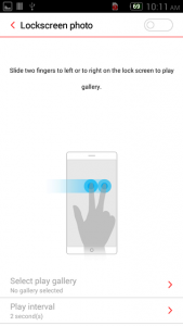 ZTE V5S Gestures