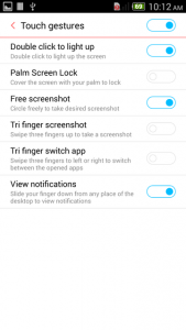 ZTE V5S Gestures