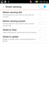 ZTE V5S Gestures
